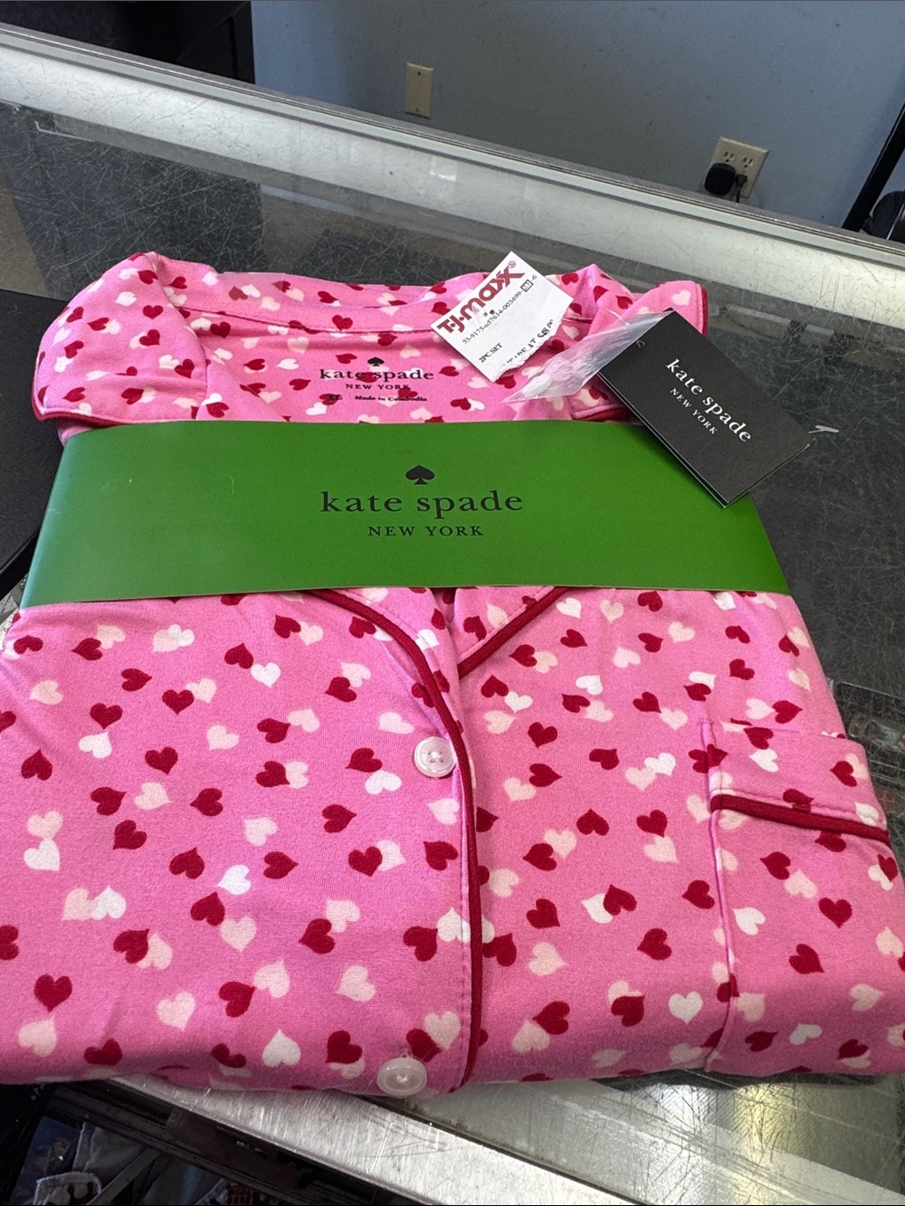 kate spade Pink Heart-Print Woman’s Pajama Set